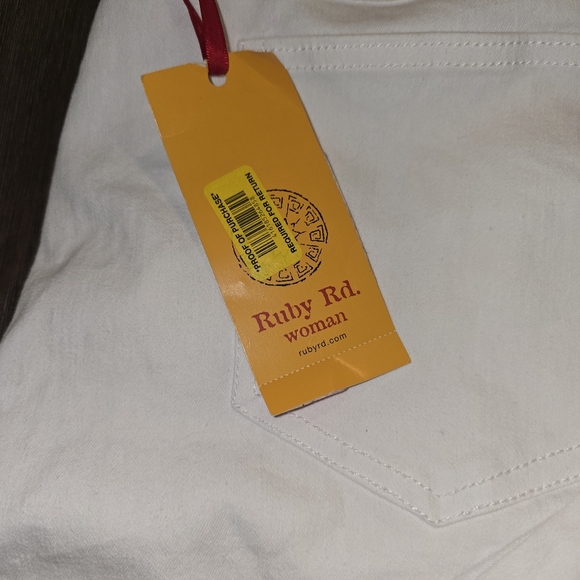 Ruby Rd. Size 24W White Jeans Nwt - Picture 4 of 9
